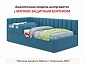 Мягкая кровать Milena 900 синяя с подъемным механизмом и матрасом АСТРА - фото №10