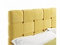 Мягкая кровать Tiffany 1600 желтая с подъемным механизмом с матрасом ГОСТ - фото №3