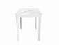 Стол DikLine LK110 Керамика Белый мрамор/подстолье белое/опоры белые - фото №6