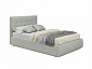 Мягкая кровать Selesta 1200 кожа серый с подъемным механизмом с матрасом ГОСТ - фото №3