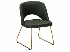 Кресло Lars тёмно-зеленый/Линк золото - фото №1, R-Home124237