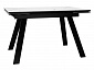Стол DikLine SKL140 Керамика Белый мрамор/подстолье черное/опоры черные (2 уп.) - фото №2