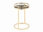 Журнальный столик STOOL GROUP STOOL GROUP Гестия 41*60 Стекло черное, сталь золото  - фото №2