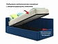 Односпальная кровать-тахта Bonna 900 с защитным бортиком синяя и подъемным механизмом - фото №7