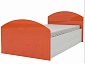 Юниор-2 Детская кровать 80, металлик (Оранжевый металлик, Дуб белёный) - фото №2