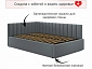 Мягкая кровать Milena 1200 серая с подъемным механизмом - фото №7