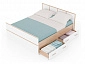 Кровать с проложками ДСП Сакура LIGHT 140х200, дуб сонома - фото №4