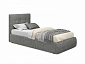 Мягкая кровать Selesta 900 кожа графит с подъемным механизмом - фото №2