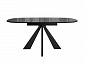 Стол DikLine SFK110 стекло черное мрамор глянец/подстолье черное/опоры черные (2 уп.) - фото №4