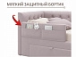 Односпальная кровать-тахта Afelia с ящиками и бортиком 900 лиловая с ортопедическим основанием - фото №6