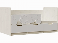 Юниор-4 Кровать 80х180 (Шарли белый, Крафт белый) - фото №1, mdmMF-000094988