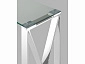 Консоль Stool Group КРОСС 115х30 Прозрачное стекло/Сталь серебро  - фото №7