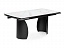 Готланд 160(220)х90х79 белый мрамор / черный Керамический стол, металл - миниатюра