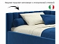 Мягкая кровать Milena 1200 синяя с подъемным механизмом - фото №6