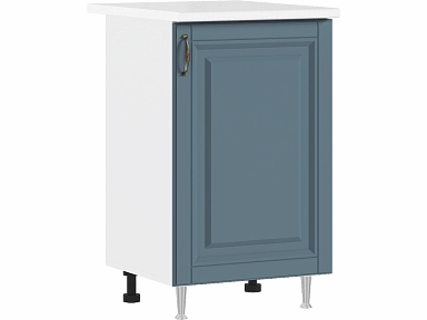 Кухня Престиж 2,4м Браш Блю (Белый, Браш Блю) - фото №1, mdmMF-000105716