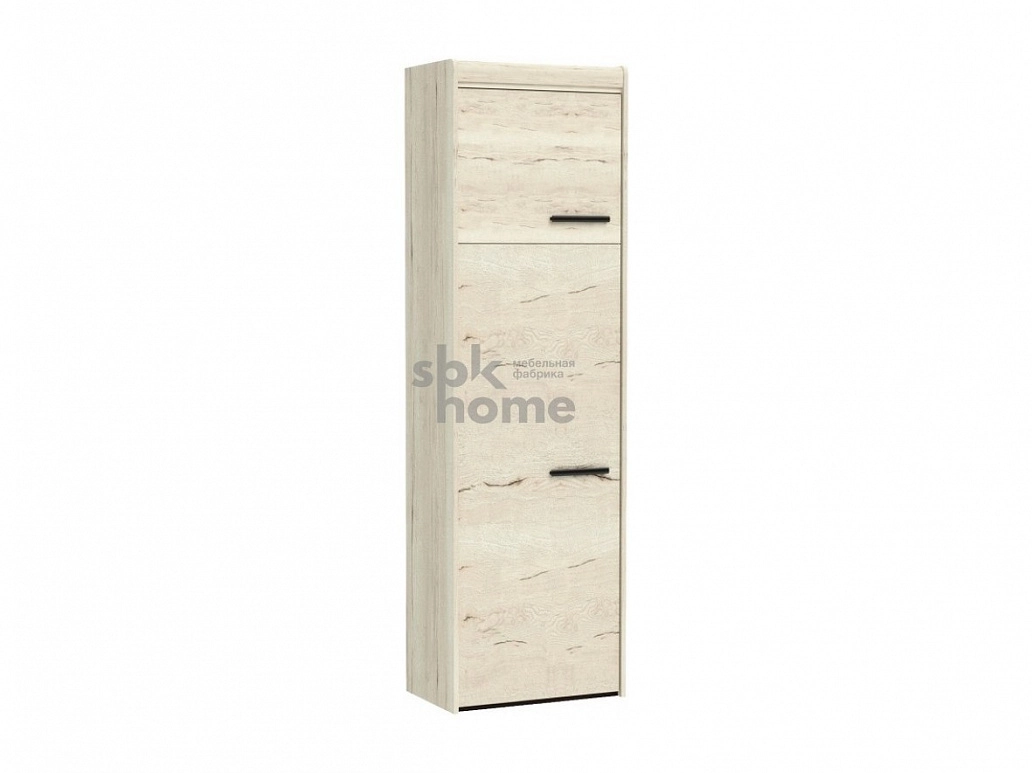 Шкаф М-2, 1-но дверный, Мале (600*384*2000) Дуб галифакс белый, 31206 - фото №1