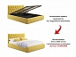 Мягкая кровать Verona 1600 желтая с подъемным механизмом - фото №14