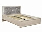 Кровать Сохо 32.26-01 (1400)с под. мех. бетон белый/бетон патина - фото №4