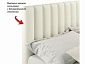 Мягкая кровать Olivia 1400 беж с ортопедическим основанием - фото №4