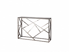 Консоль Stool Group АРТ ДЕКО 115х30 Стекло smoke/Сталь тёмный хром  - фото №1