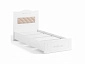 Кровать 900 с настилом и мягким элементом Италия ИТ-10 + ИТ-10А белое дерево - фото №4
