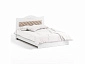 Кровать 1400 с мягким элементом Италия ИТ-8 + ИТ-8А белое дерево - фото №4