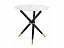 Rock 100х75 white / black Стол стеклянный, металл - миниатюра