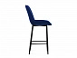 Седа велюр синий / черный Барный стул - фото №5