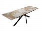 Стол DikLine EKX180, Керамика Venetian Brown Light глянец (К4), опоры черные (2 уп.) - фото №16