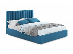 Мягкая кровать Olivia 1800 синяя с ортопедическим основанием - фото №1, mebel_stock_19271