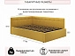 Мягкая кровать-тахта Bonna 1200 желтая c подъемным механизмом - фото №4