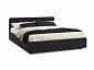 Мягкая кровать Erika 1600 черная с подъемным механизмом - фото №2