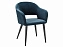 Кресло Oscar Diag blue/черный, бархат - миниатюра