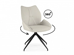 Miranda 360 крутящийся beige / black Стул на металлокаркасе - фото №1, Woodville25030
