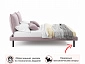 Мягкая кровать Fly 1600 лиловая ортопед с матрасом Basic soft grey - фото №7