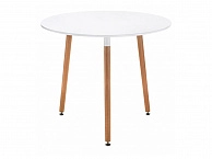 Lorini 90 white / wood Стол деревянный - фото №1