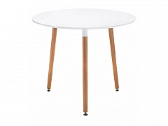 Lorini 90 white / wood Стол деревянный - фото №1