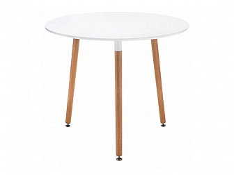 Lorini 90 white / wood Стол деревянный - фото №1