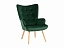 Кресло STOOL GROUP Хью велюр темно-зеленый, велюр - миниатюра