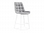 Алст светло-серый / белый Барный стул, велюр - миниатюра