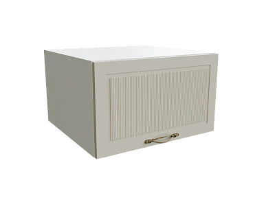 Шкаф ВГ610 верхний горизонтальный Моцарт БЕЛ/КВАРЦ ГРЕЙ Ф85 - фото №1, 888_ММК-00001694