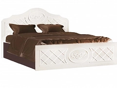Престиж Кровать 140 (Венге шоколад / Жемчуг) - фото №1, mdmMF-000013371