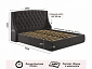 Мягкая кровать "Stefani" 1600 шоколад с подъемным механизмом с орт.матрасом PROMO B COCOS - фото №5