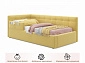 Односпальная кровать-тахта Bonna 900 с защитным бортиком желтая и подъемным механизмом - фото №9