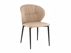 Стул обеденный STOOL GROUP Deia Кремовая экокожа, черные ножки - фото №1