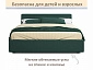 Мягкая кровать Skandi 1600 изумруд с подъемным механизмом - фото №9
