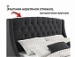 Мягкая кровать "Stefani" 1600 темная с ортопед. основанием с матрасом PROMO B COCOS - фото №8