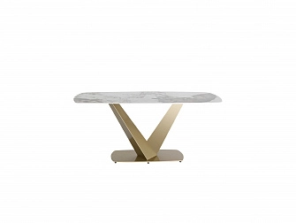 Стол обеденный Stool Group Аврора 180*90 Керамика светлая - фото №1