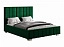 Кровать с подъемным механизмом Мирабель 140х200, зеленый, велюр - миниатюра