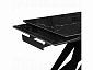 Блэкберн 140(200)х80х75 черный мрамор / черный Стол стеклянный - фото №15